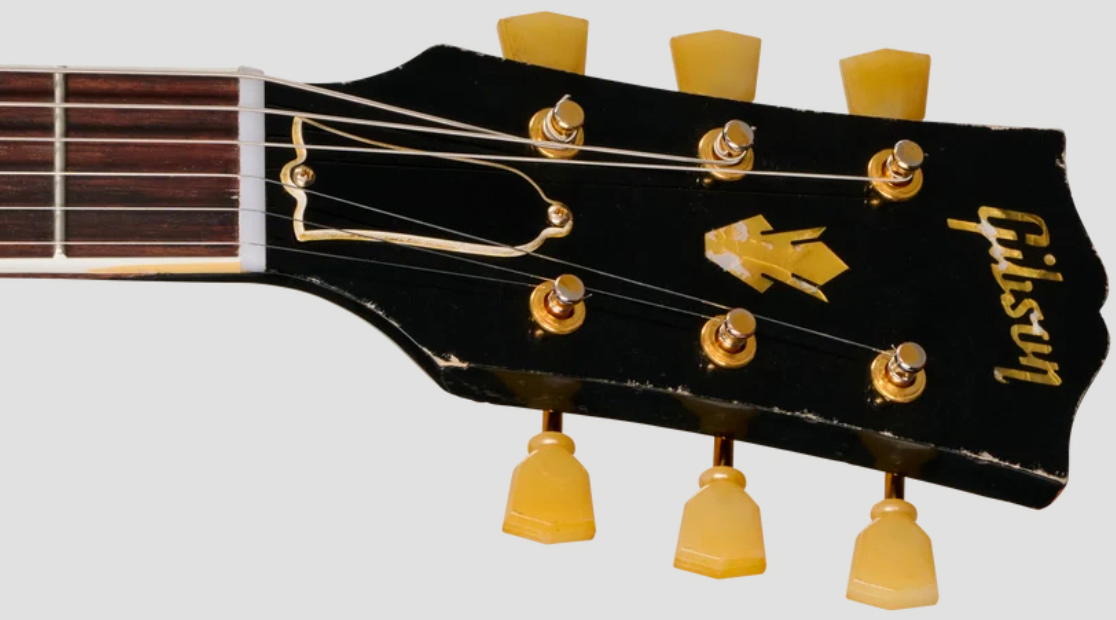 Gibson Custom Shop Es345 Reissue 1959 Bigsby 2h Trem Eb - Murphy Lab Heavy Aged Ebony - Guitare Électrique 1/2 Caisse - Variation 5