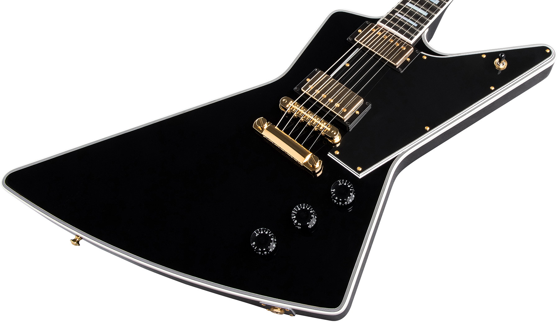 Gibson Custom Shop Explorer Custom 2019 2h Ht Eb - Ebony - Guitare Électrique MÉtal - Variation 3