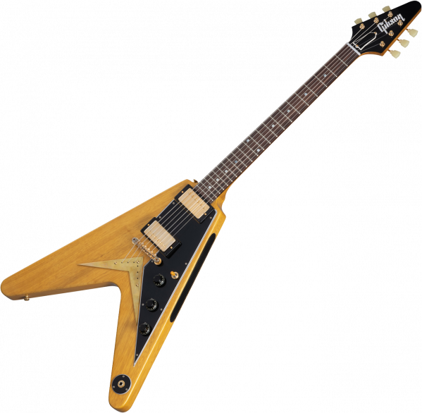 Gibson Custom Shop 1958 Korina Flying V Reissue (Black Pickguard