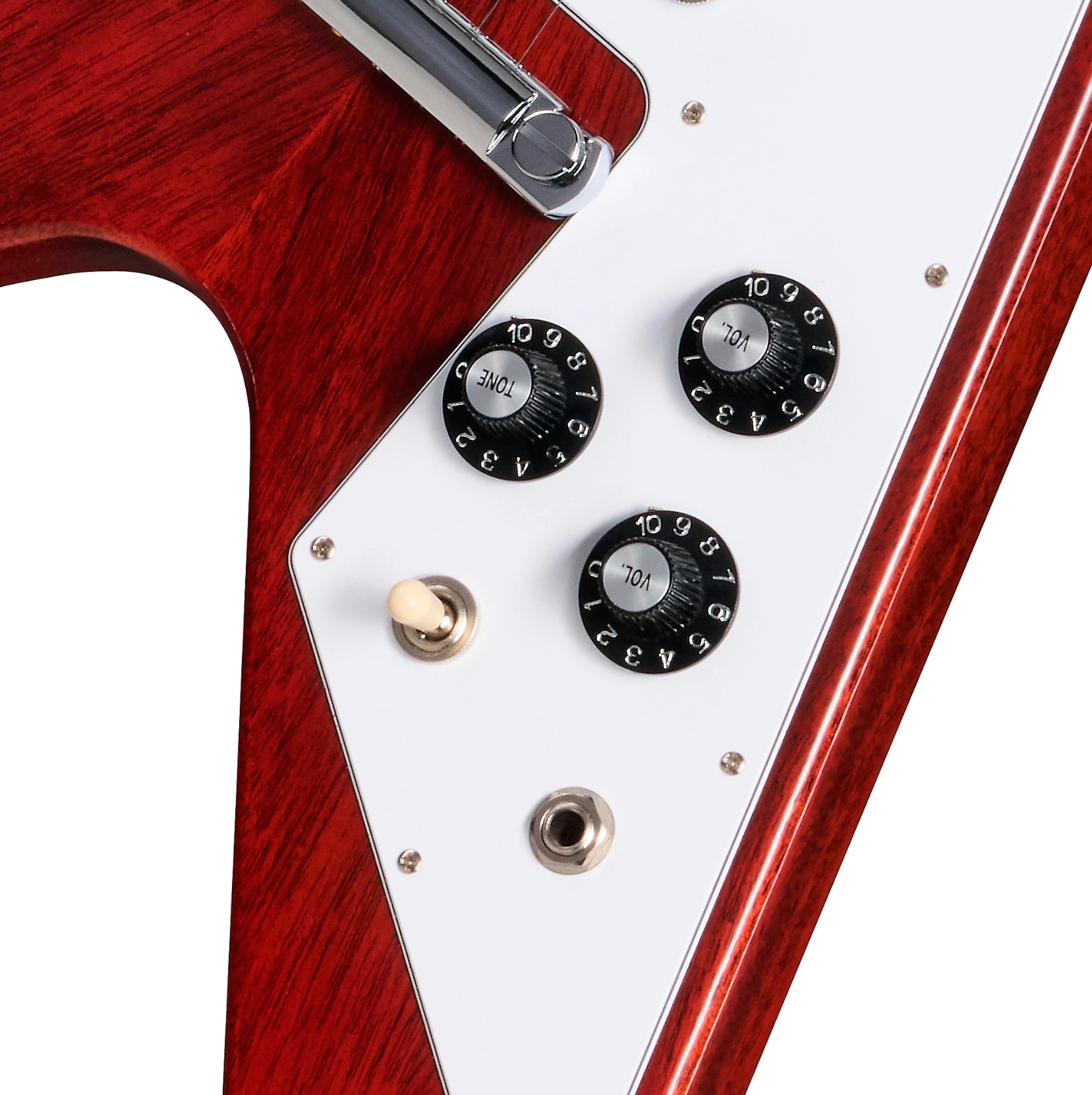 Gibson Custom Shop Flying V 1971 Reissue 2h Ht Rw - Medallion Cherry - Guitare Électrique RÉtro Rock - Variation 3