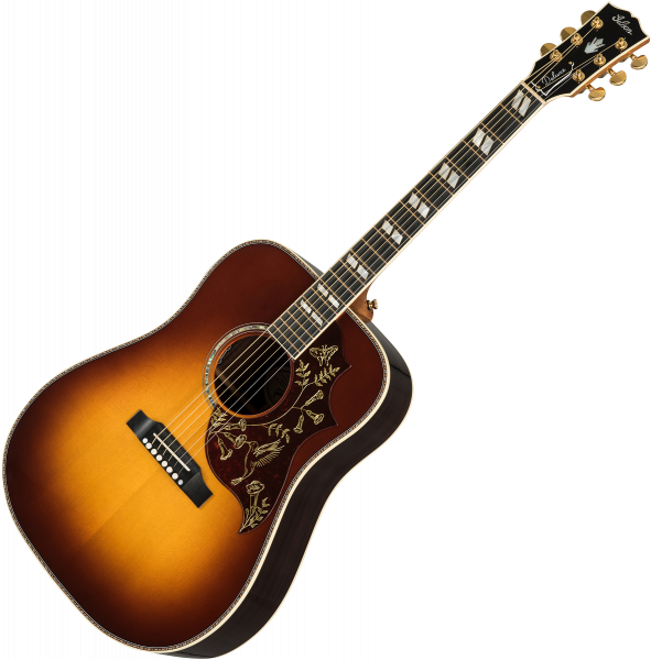 Guitare electro acoustique Gibson Custom Shop Hummingbird Deluxe - Rosewood burst