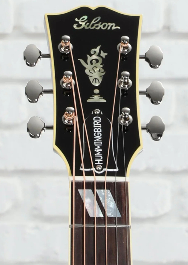 Gibson Custom Shop Hummingbird Torch Dreadnought Epicea Acajou Rw - Ebony - Guitare Folk - Variation 3
