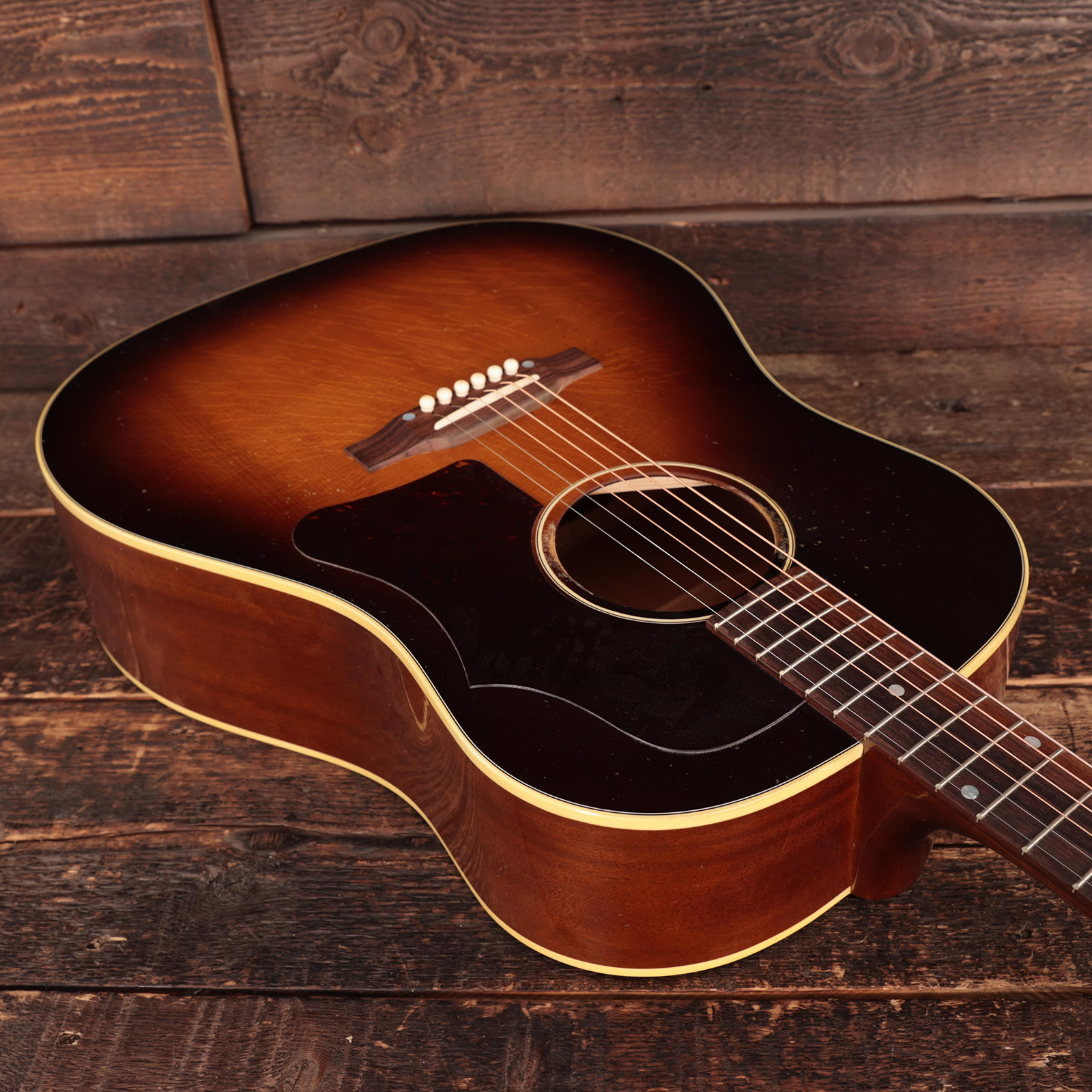 Gibson Custom Shop J45 1955 Dreadnought Epicea Acajou Rw - Murphy Lab Light Aged Vintage Sunburst - Guitare Folk - Variation 6