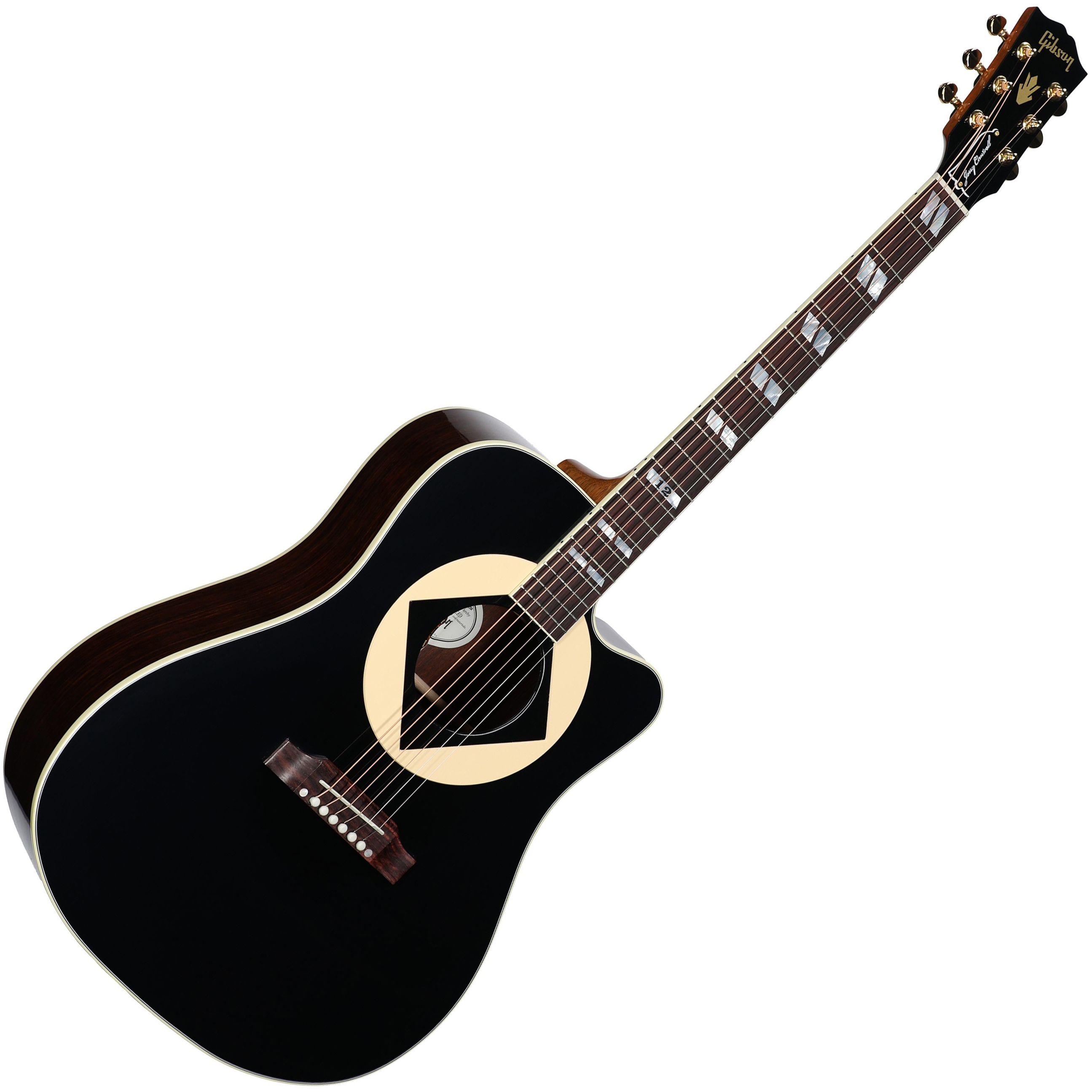 Gibson Jerry Cantrell Songwriter Atone Signature Dreadnought Cw Epicea Palissandre Rw - Ebony - Guitare Acoustique - Variation 1
