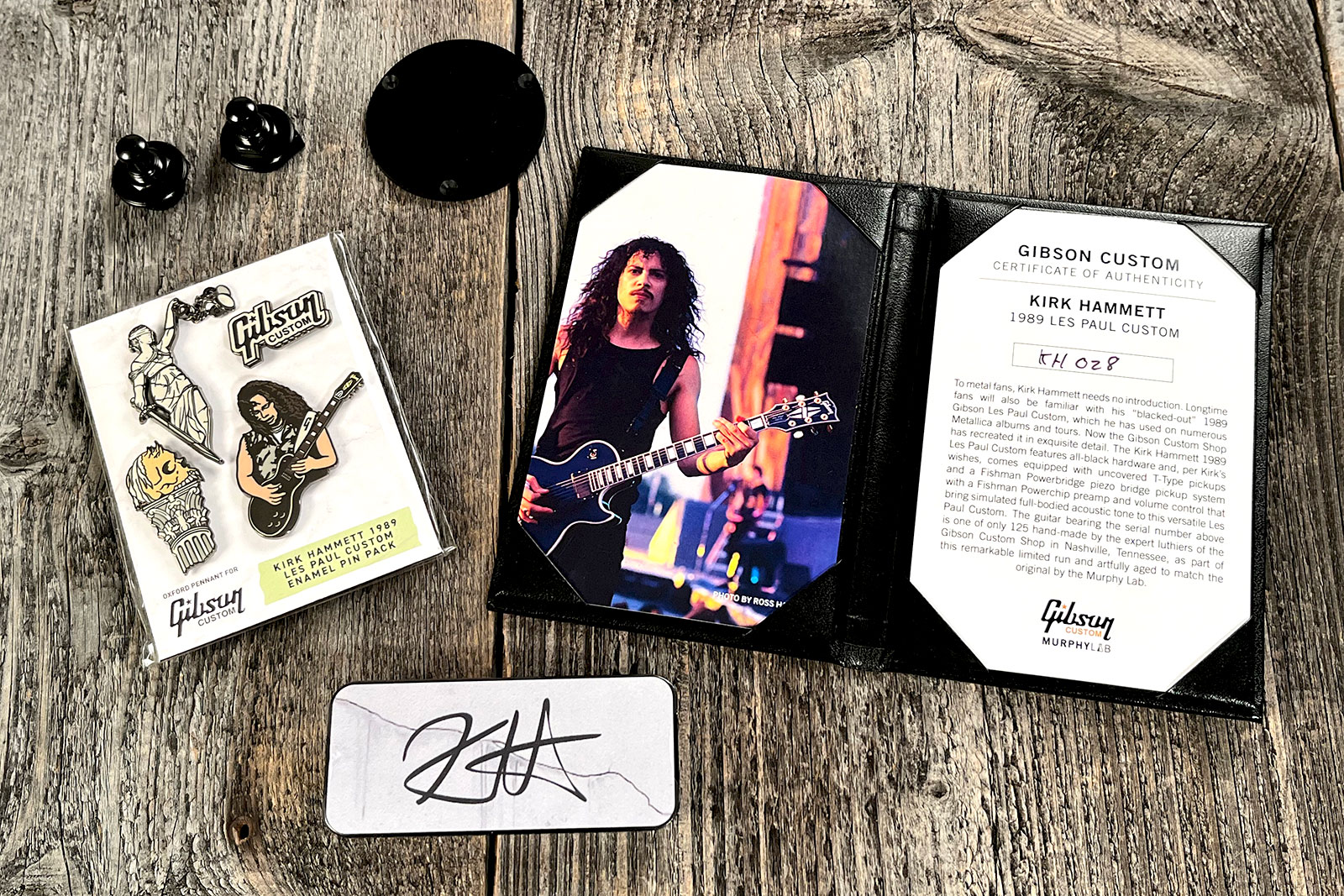 Gibson Custom Shop Kirk Hammett Les Paul Custom 1989 2h Ht Eb #kh28 - Murphy Lab Aged Ebony - Guitare Électrique Signature - Variation 10