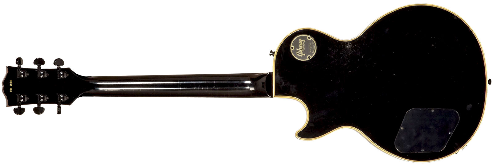 Gibson Custom Shop Kirk Hammett Les Paul Custom 1989 2h Ht Eb #kh28 - Murphy Lab Aged Ebony - Guitare Électrique Signature - Variation 1
