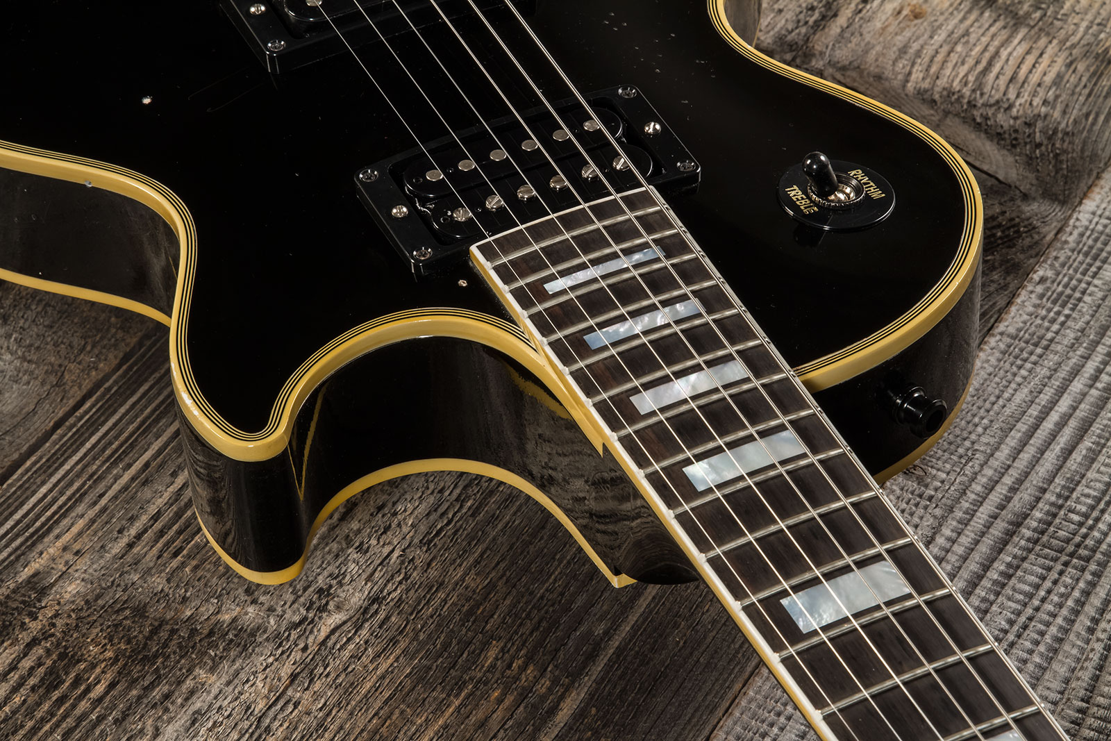Gibson Custom Shop Kirk Hammett Les Paul Custom 1989 2h Ht Eb #kh28 - Murphy Lab Aged Ebony - Guitare Électrique Signature - Variation 3