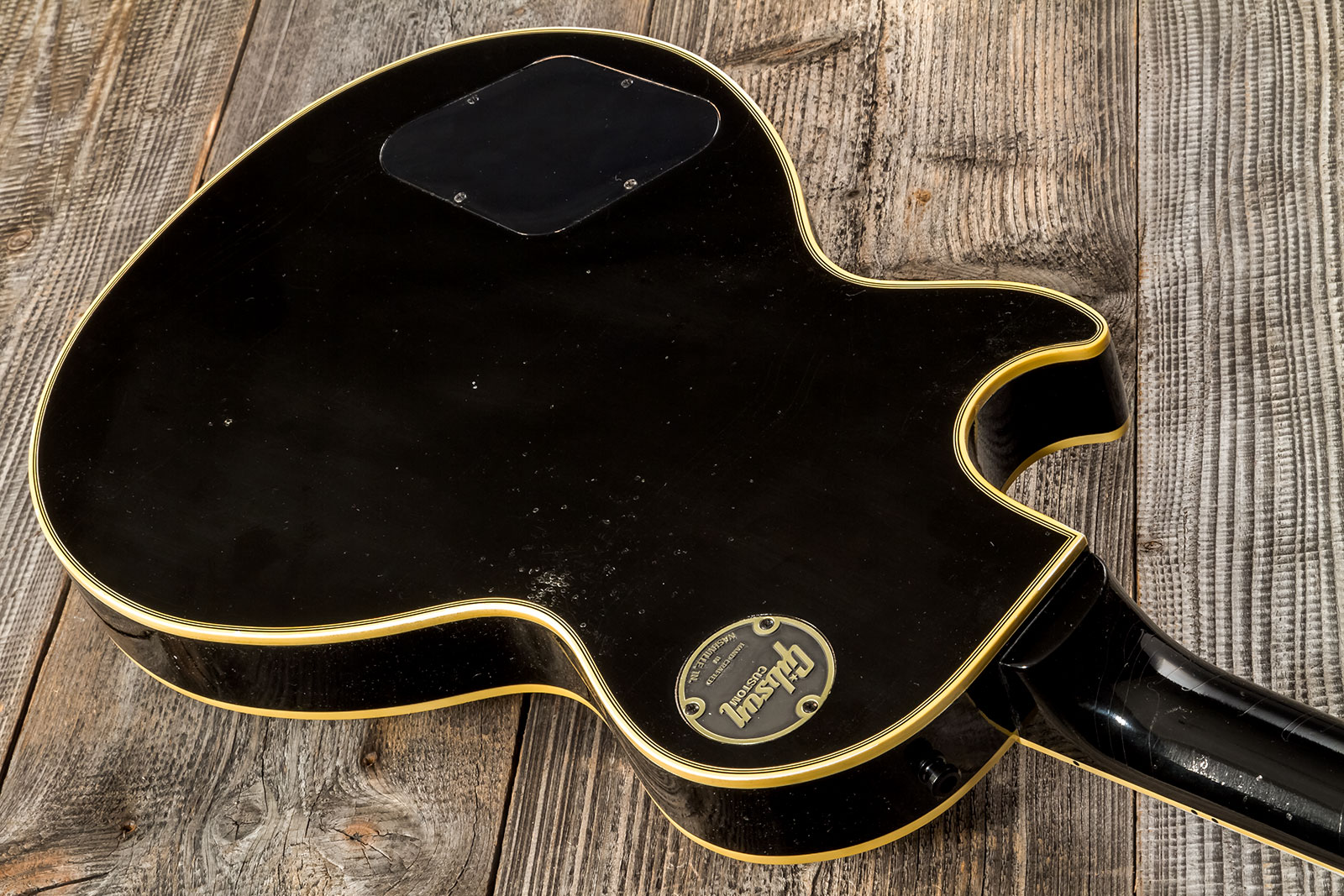 Gibson Custom Shop Kirk Hammett Les Paul Custom 1989 2h Ht Eb #kh28 - Murphy Lab Aged Ebony - Guitare Électrique Signature - Variation 5