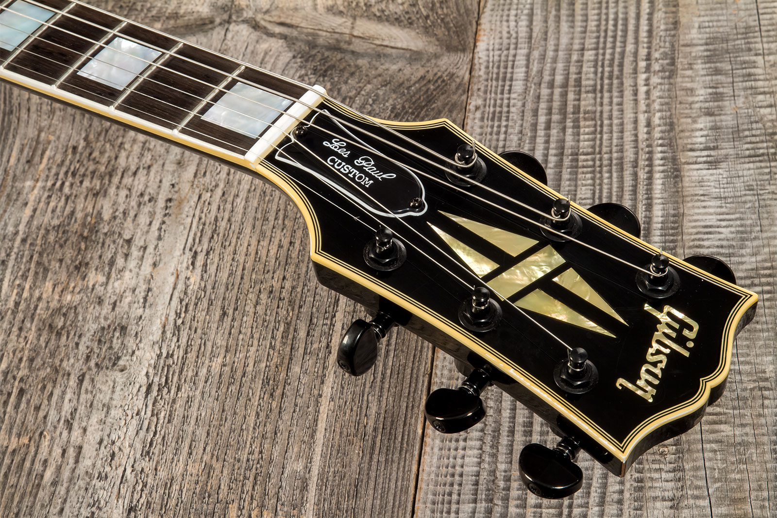 Gibson Custom Shop Kirk Hammett Les Paul Custom 1989 2h Ht Eb #kh28 - Murphy Lab Aged Ebony - Guitare Électrique Signature - Variation 8