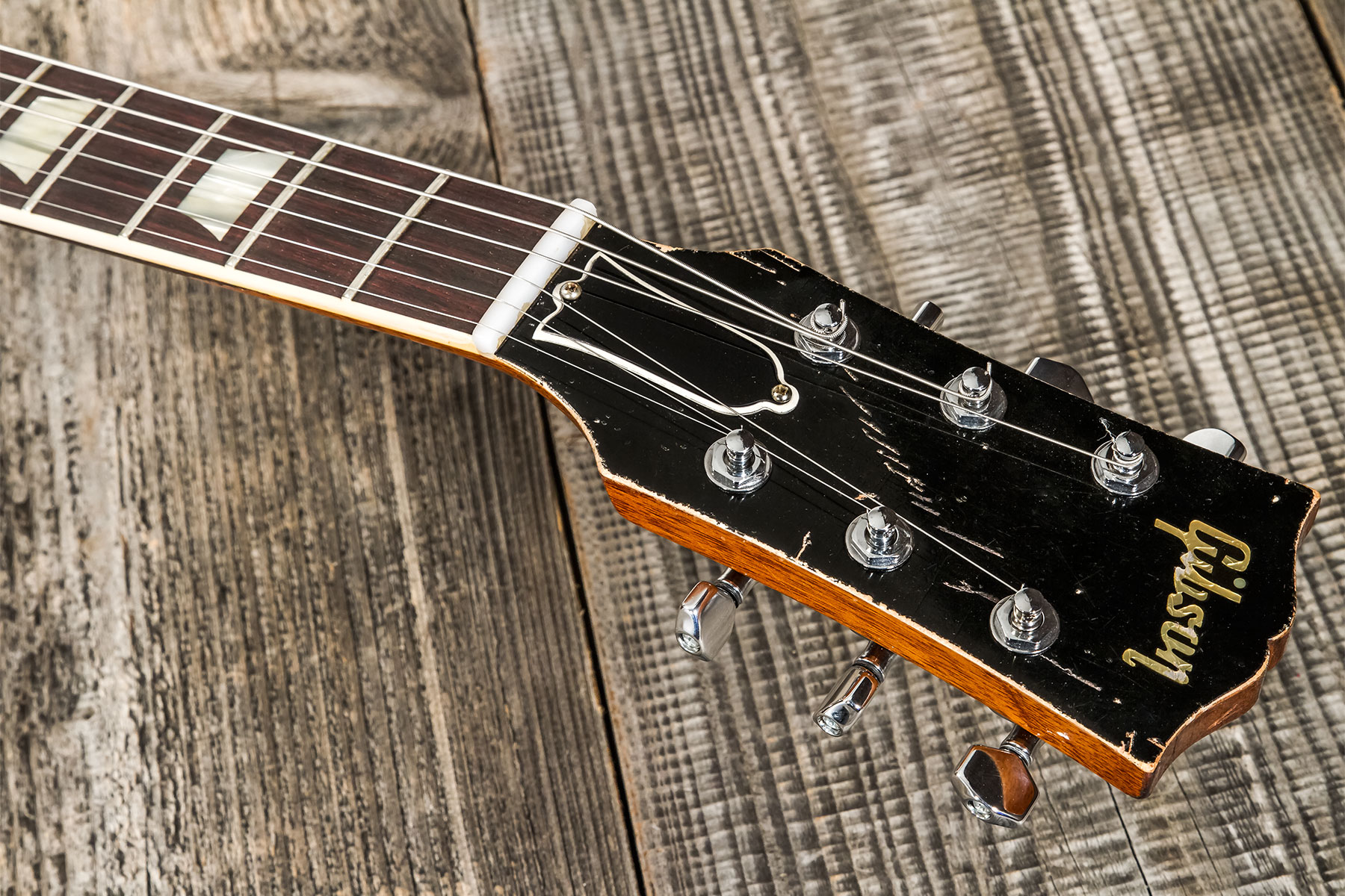 Gibson Custom Shop Kirk Hammett Les Paul Standard Greeny 2h Ht Rw #931929 - Murphy Lab Aged Greeny Burst - Guitare Électrique Single Cut - Variation 1