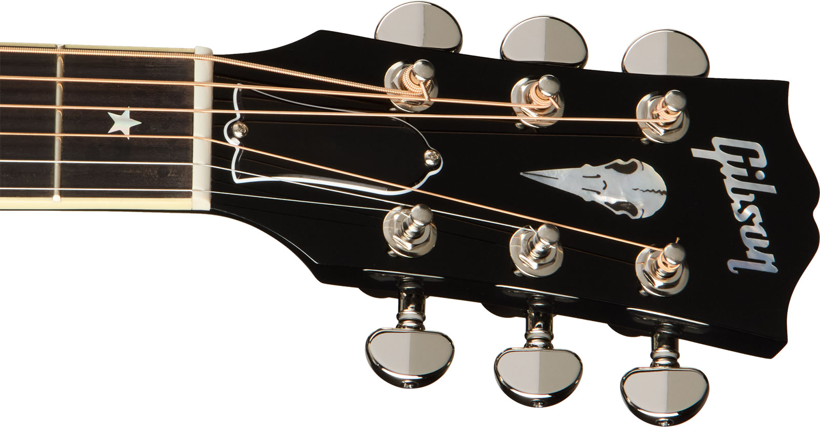 Gibson Custom Shop Kirk Hammett Raven Ltd Signature Epicea Acajou Eb - Emb 28/10 - Ebony - Guitare Folk - Variation 4