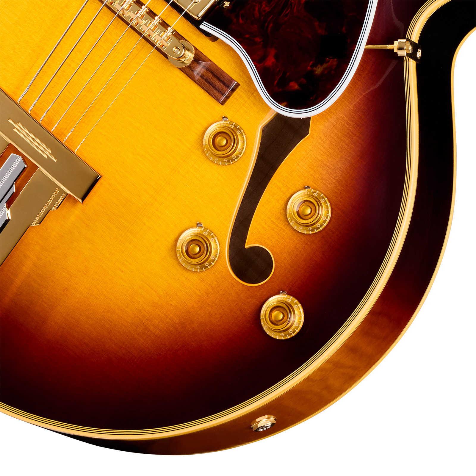 Gibson Custom Shop L5 Ces 1957 Reissue 2h Ht Eb - Vos Vintage Sunburst - Guitare Électrique 3/4 Caisse & Jazz - Variation 3