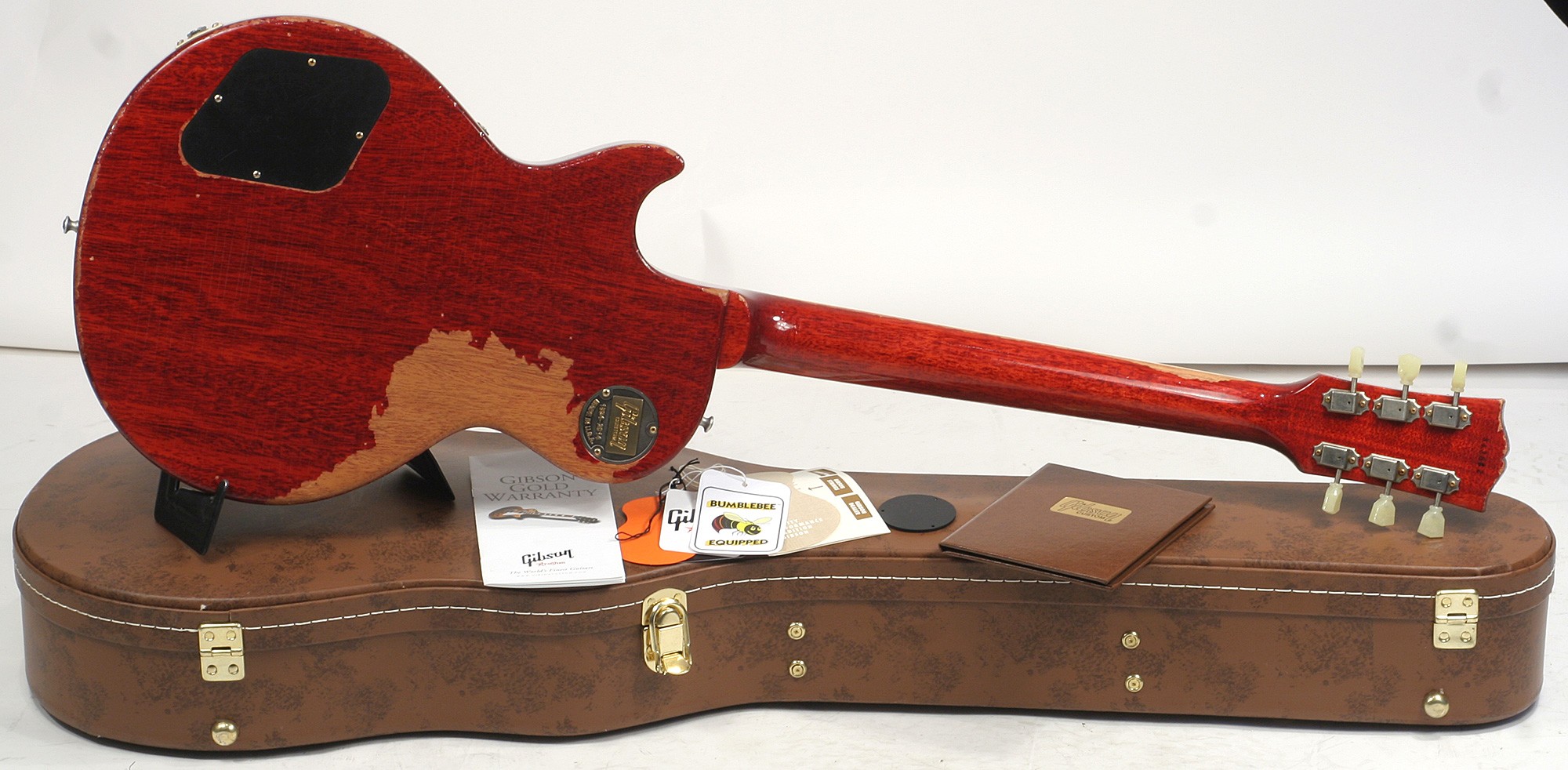Gibson Custom Shop Les Paul 1960 Reissue 2h Ht Rw - Heavy Aged Bourbon Burst - Guitare Électrique Single Cut - Variation 2