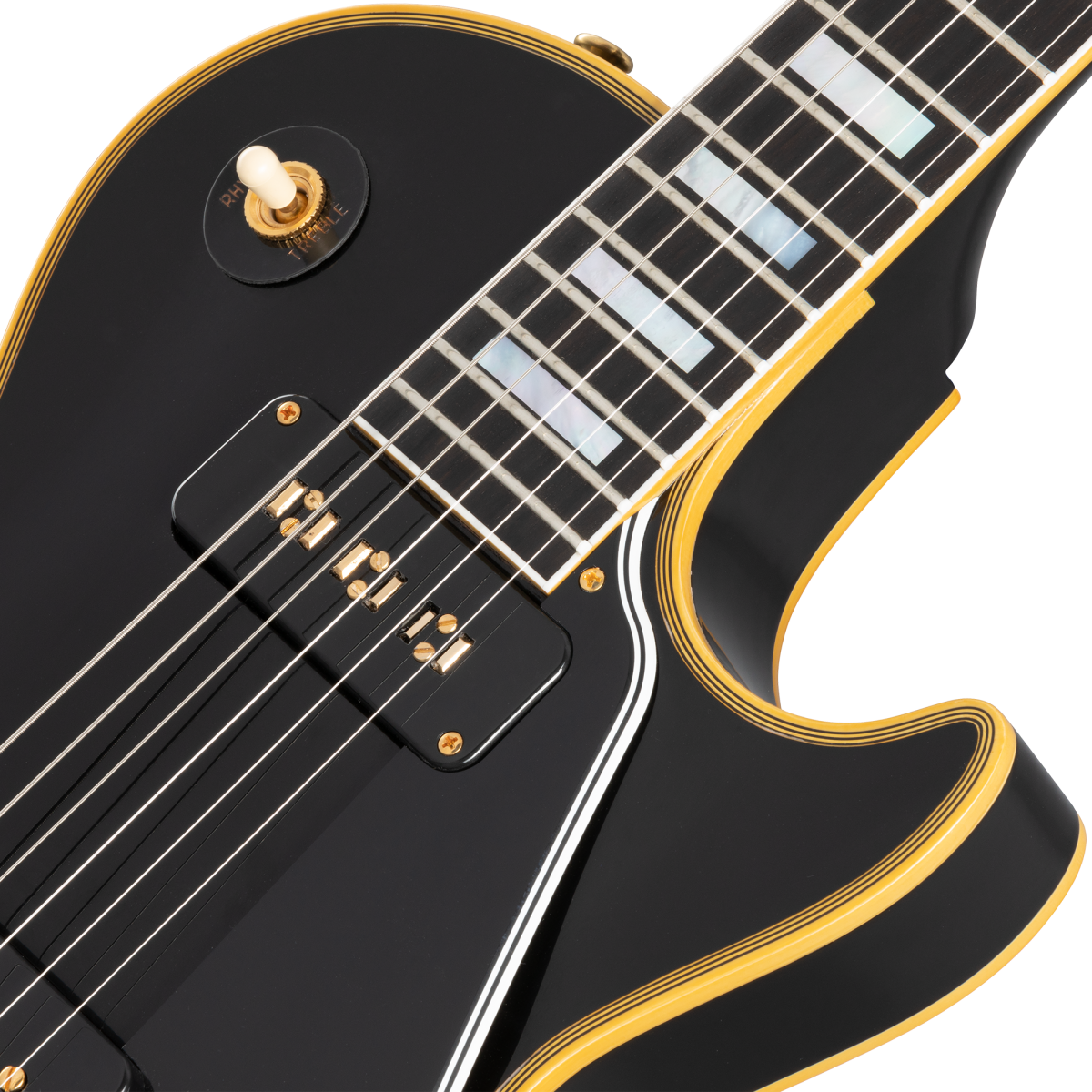 Gibson Custom Shop Les Paul Custom 1954 Black Beauty 2h Ht Rw - Vos Ebony - Guitare Électrique Single Cut - Variation 3