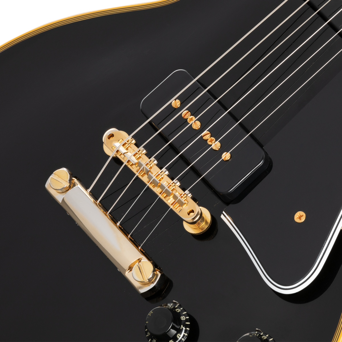 Gibson Custom Shop Les Paul Custom 1954 Black Beauty 2h Ht Rw - Vos Ebony - Guitare Électrique Single Cut - Variation 4
