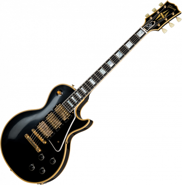 Guitare électrique solid body Gibson Custom Shop 1957 Les Paul Custom 3-Pickup - Vos ebony