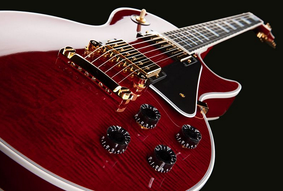 Guitare électrique solid body Gibson Custom Shop Les Paul Custom wine