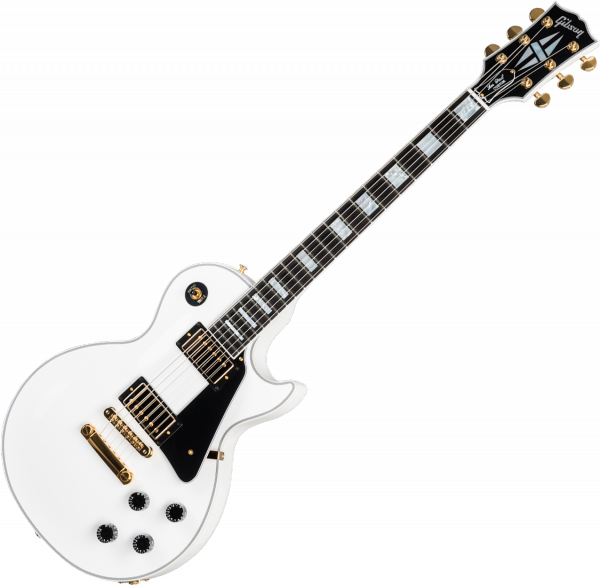 Guitare électrique solid body Gibson Custom Shop Les Paul Custom - Alpine white