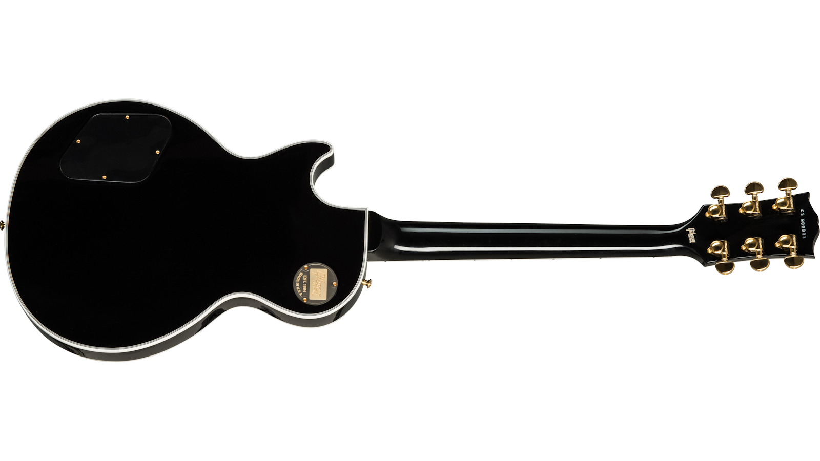 Gibson Custom Shop Les Paul Custom 2019 2h Ht Eb - Ebony - Guitare Électrique Single Cut - Variation 1