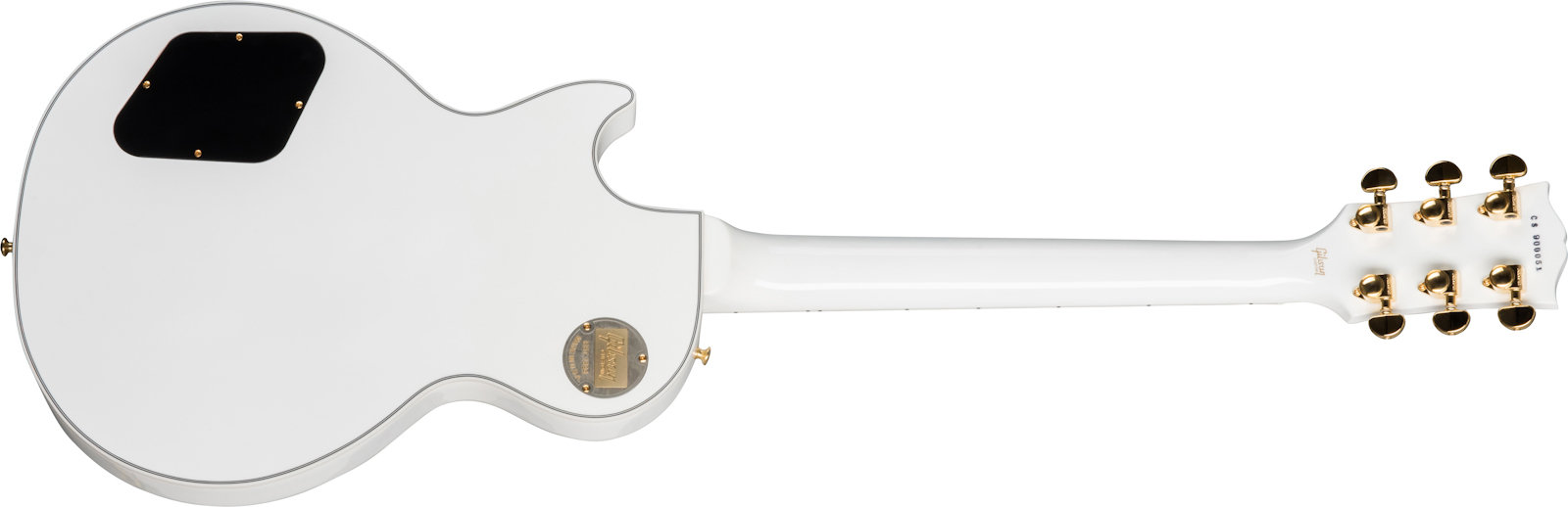 Gibson Custom Shop Les Paul Custom 2019 2h Ht Eb - Alpine White - Guitare Électrique Single Cut - Variation 1