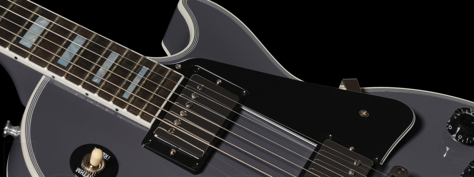 Gibson Custom Shop Les Paul Custom 2h Ht Eb - Arctic Blast - Guitare Électrique Single Cut - Variation 3