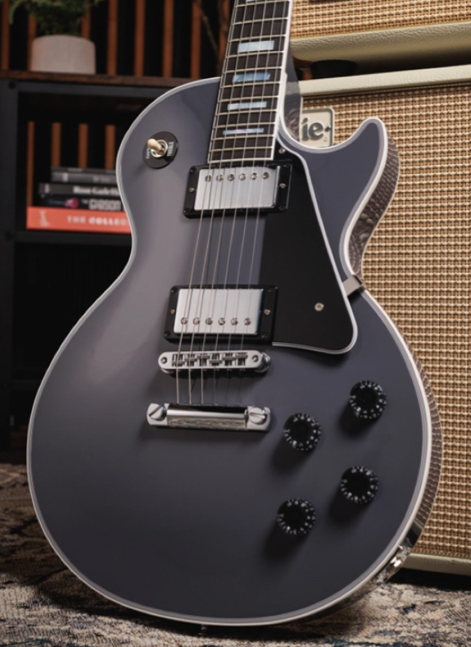 Gibson Custom Shop Les Paul Custom 2h Ht Eb - Arctic Blast - Guitare Électrique Single Cut - Variation 7