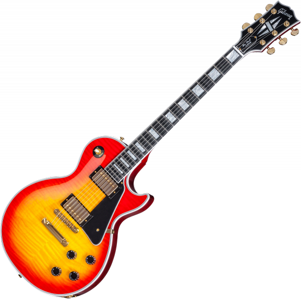 Guitare électrique solid body Gibson Custom Shop Les Paul Custom Figured Top - Heritage Cherry Sunburst