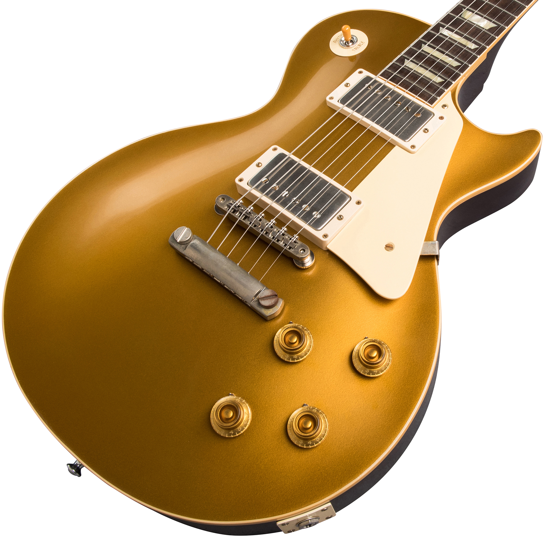 Gibson Custom Shop Les Paul Goldtop 1957 Reissue 2019 2h Ht Rw - Vos Double Gold With Dark Back - Guitare Électrique Single Cut - Variation 3