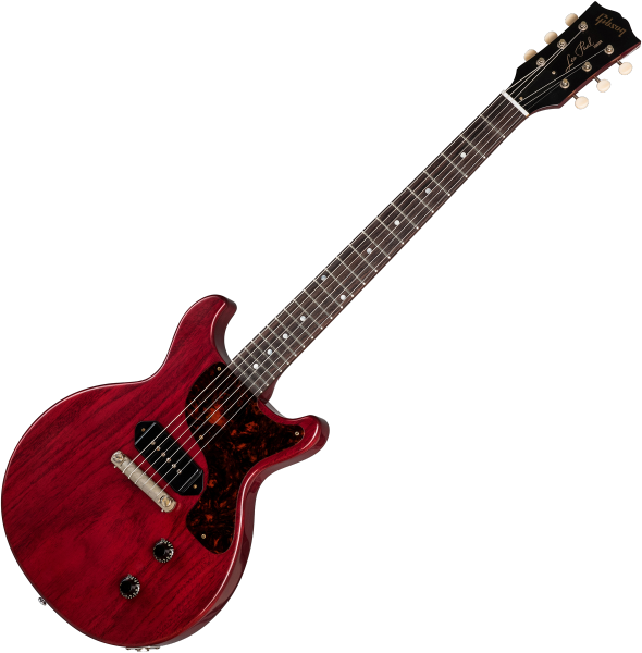Guitare électrique solid body Gibson Custom Shop 1958 Les Paul Junior Double Cut Reissue 2019 - Vos cherry red
