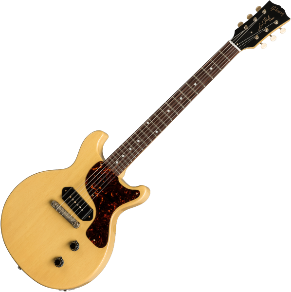 Guitare électrique solid body Gibson Custom Shop 1958 Les Paul Junior Double Cut Reissue 2019 - Vos tv yellow