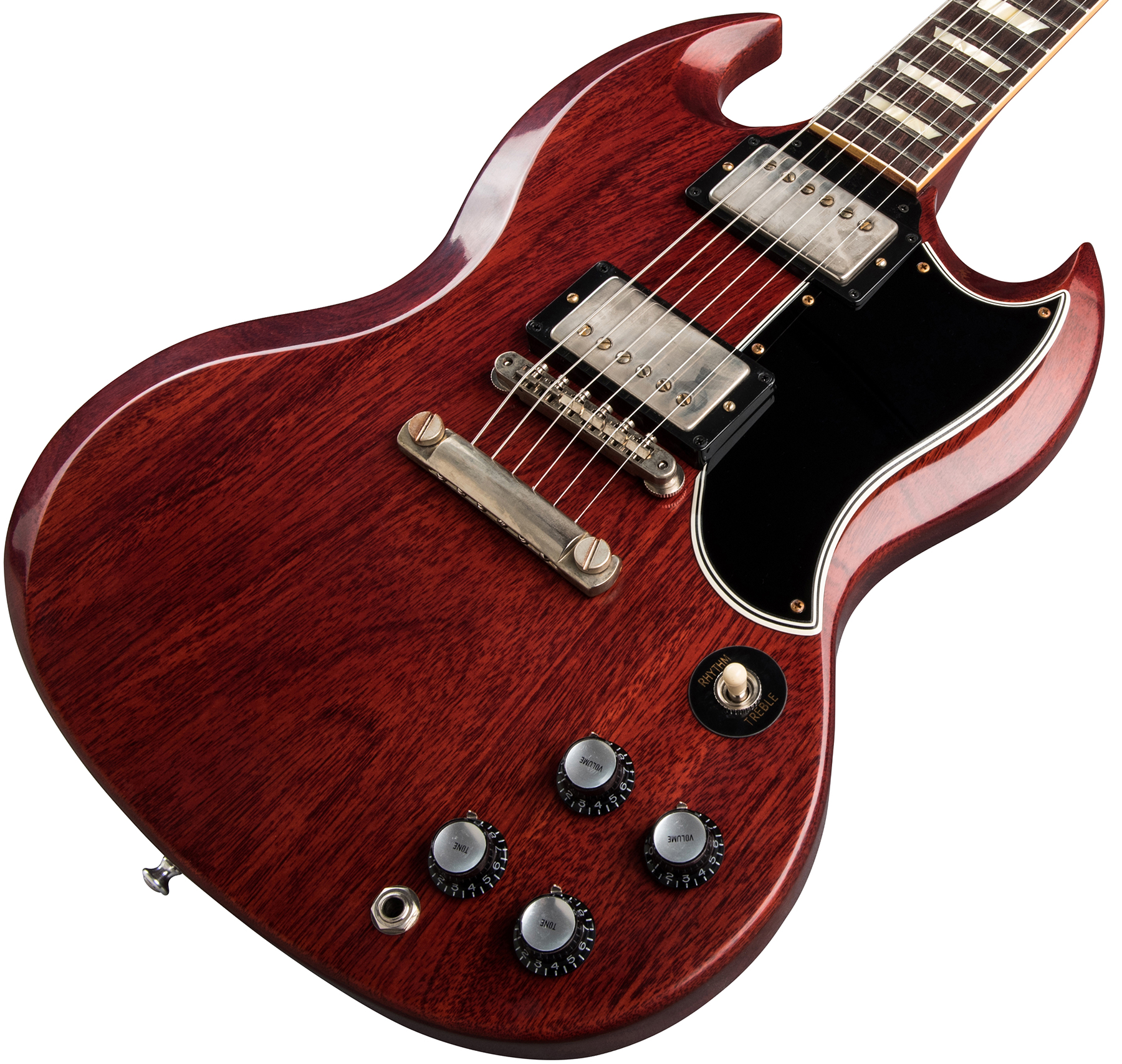 Gibson Custom Shop Sg Standard 1961 Reissue Stop Bar 2019 2h Ht Rw Rw - Vos Cherry Red - Guitare Électrique Double Cut - Variation 3