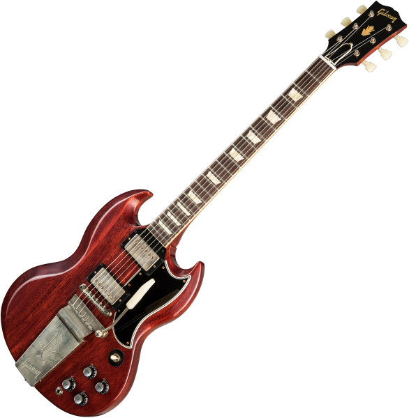 Guitare électrique solid body Gibson Custom Shop 1964 SG Standard Reissue W/ Maestro Vibrola - Vos cherry red