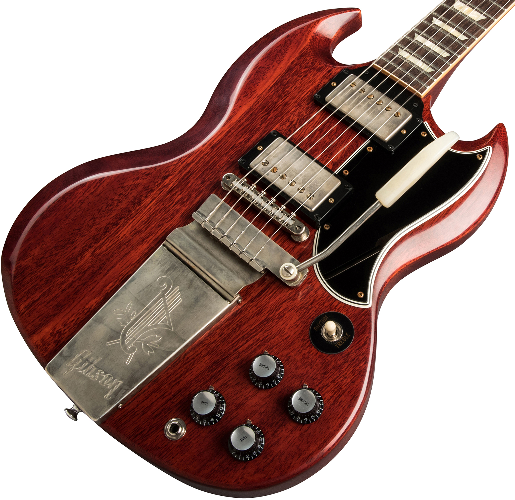 Gibson Custom Shop Sg Standard 1964 Reissue Maestro Vibrola 2019 2h Trem Rw - Vos Cherry Red - Guitare Électrique Double Cut - Variation 3