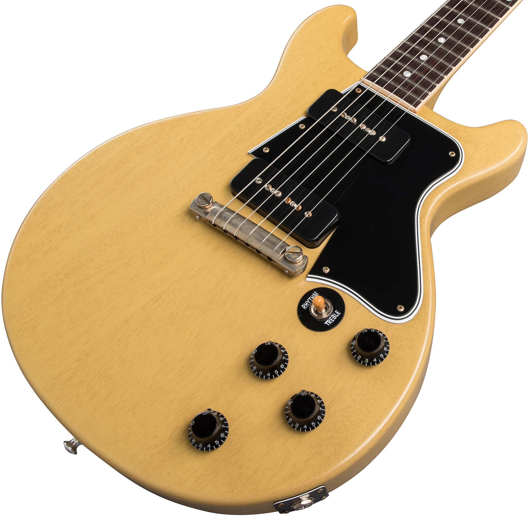 Gibson Custom Shop Les Paul Special 1960 Double Cut Reissue 2p90 Ht Rw - Vos Tv Yellow - Guitare Électrique Single Cut - Variation 3