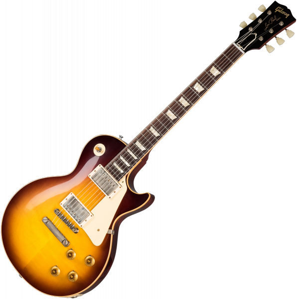 Guitare électrique solid body Gibson Custom Shop 1958 Les Paul Standard Reissue 2019 - Vos bourbon burst