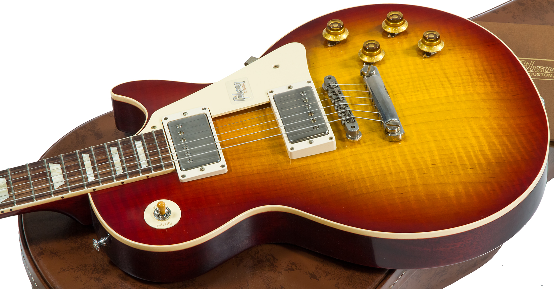 Gibson Custom Shop Les Paul Standard 1958 Reissue 2019 2h Ht Rw #89782 - Vos Washed Cherry Sunburst - Guitare Électrique Single Cut - Variation 1