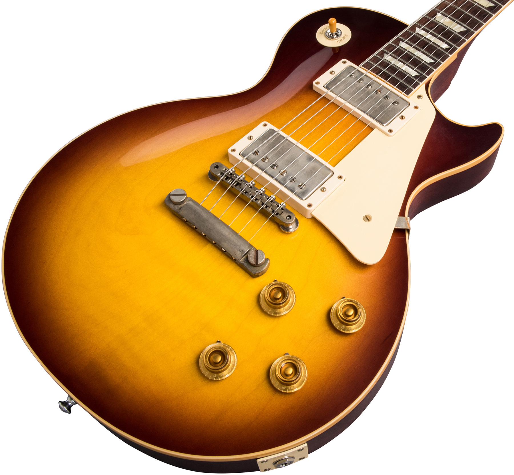 Gibson Custom Shop Les Paul Standard 1958 Reissue 2019 2h Ht Rw - Vos Bourbon Burst - Guitare Électrique Single Cut - Variation 3