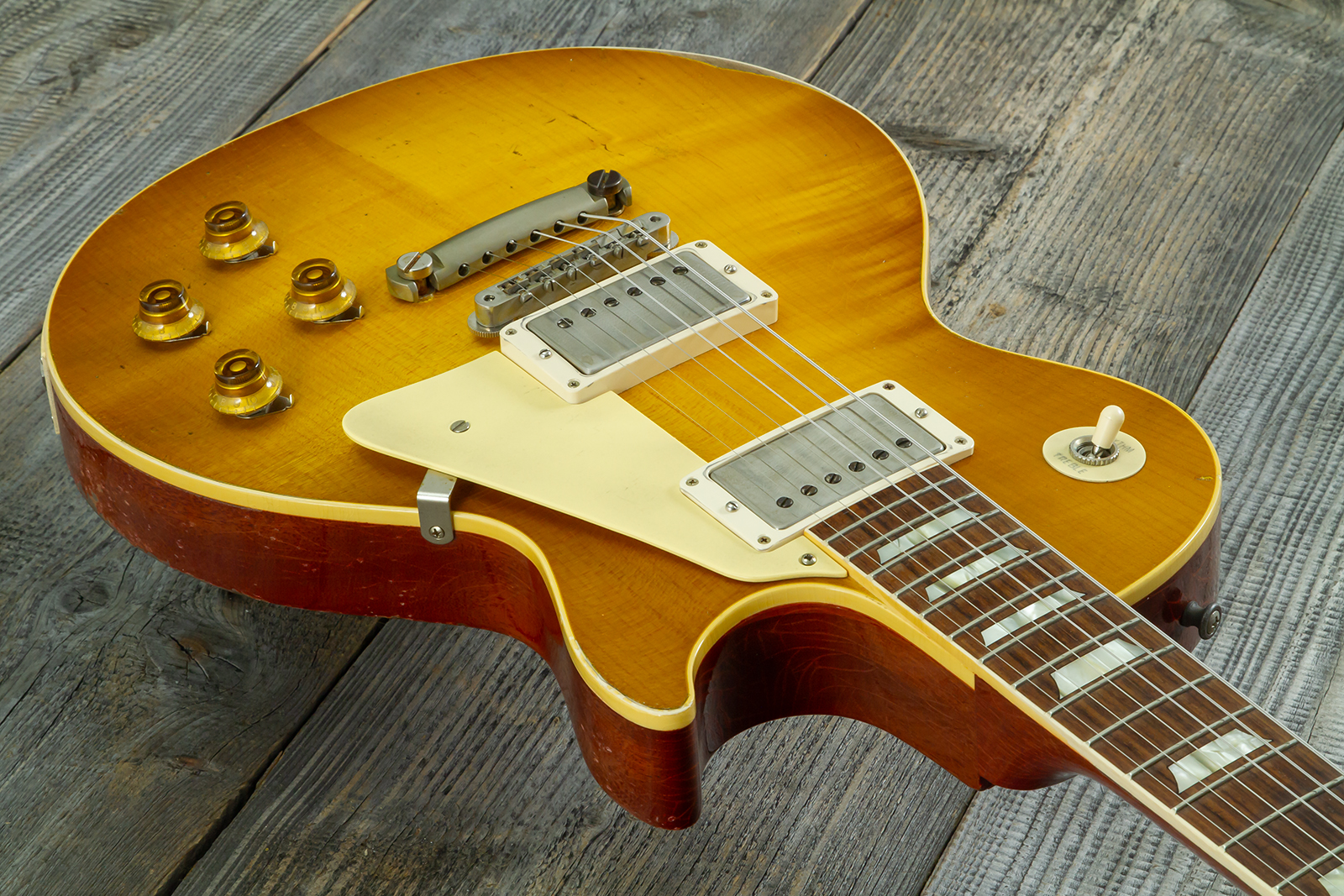 Gibson Custom Shop Les Paul Standard 1958 Reissue 2h Ht Rw #83205 - Murphy Lab Heavy Aged Lemon Burst - Guitare Électrique Single Cut - Variation 3