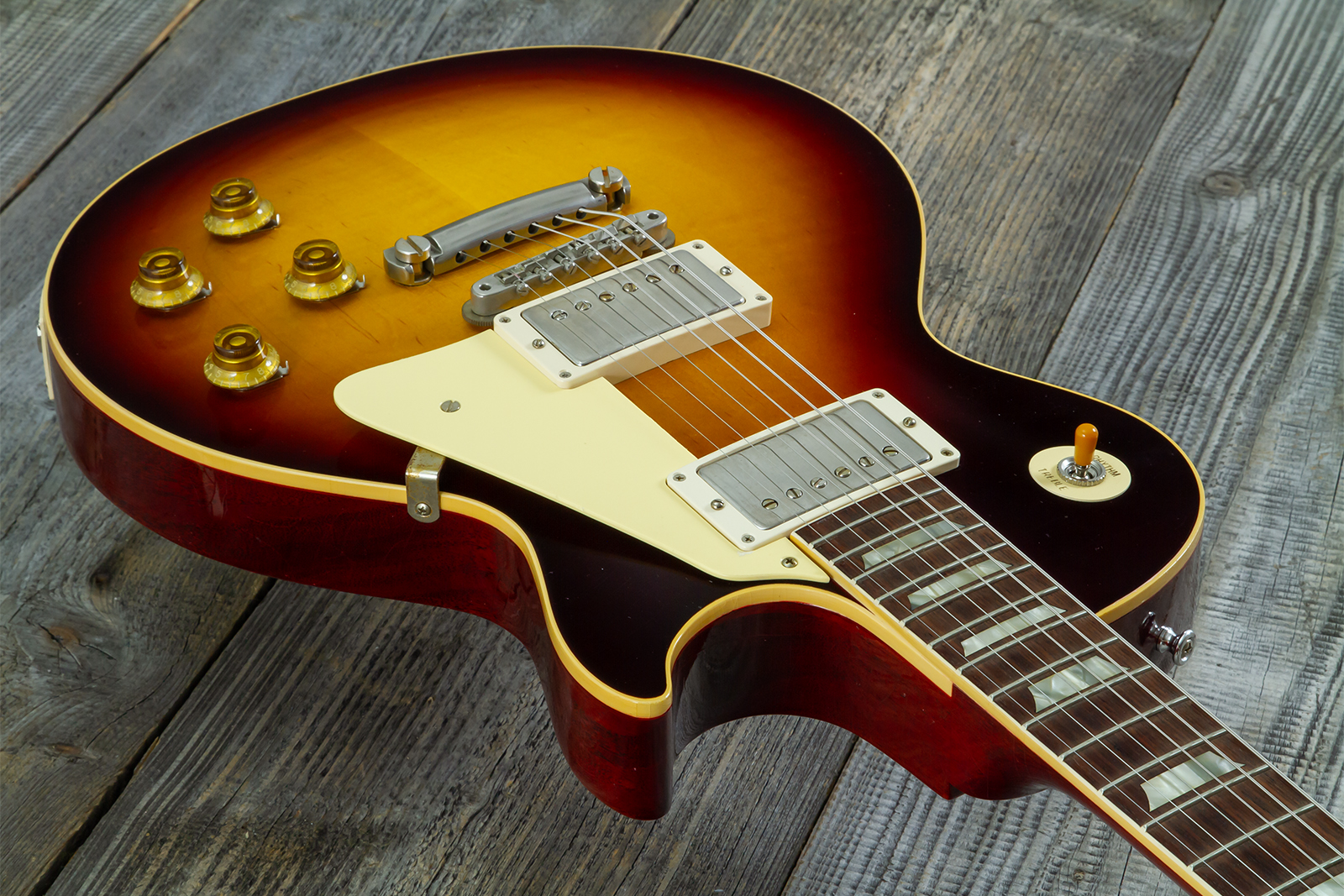 Gibson Custom Shop Les Paul Standard 1958 Reissue 2h Th Rw #831395 - Murphy Lab Ultra Light Aged Bourbon Burst - Guitare Électrique Single Cut - Varia