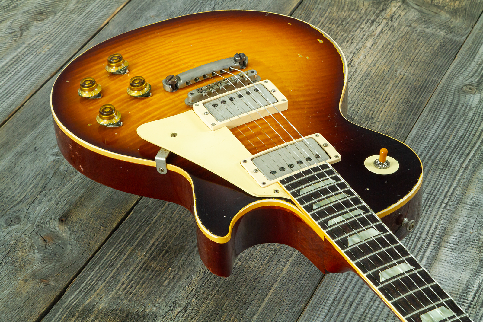 Gibson Custom Shop Les Paul Standard 1959 2h Ht Rw #961232 - Murphy Lab Aged Tobacco Sunburst - Guitare Électrique Single Cut - Variation 2