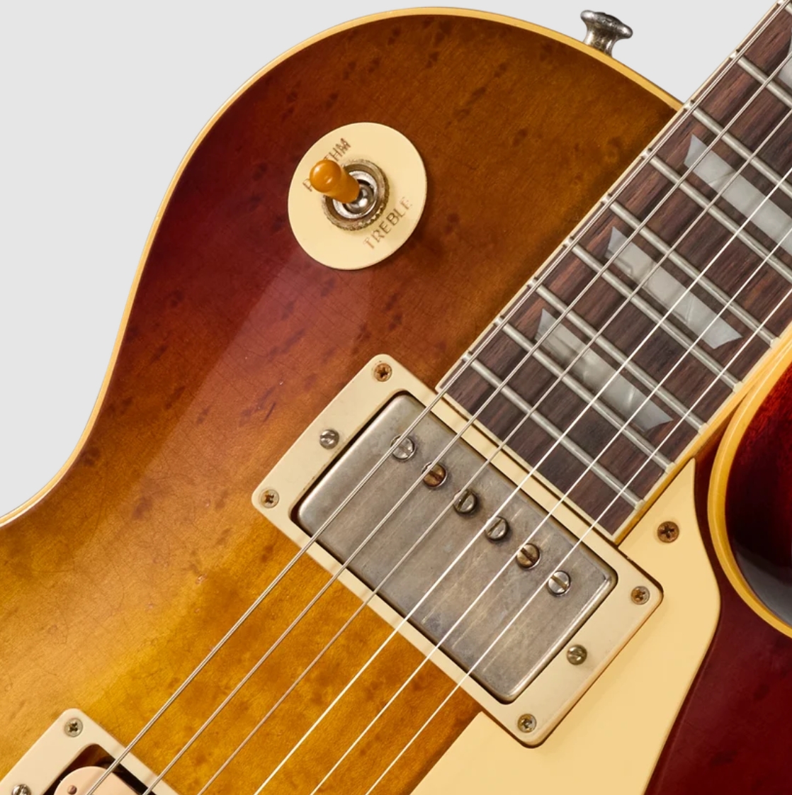 Gibson Custom Shop Les Paul Standard 1959 Birdseye Maple Le Ltd 2h Ht Rw - Murphy Lab Light Aged Peach Tea Burst - Guitare Électrique Single Cut - Var