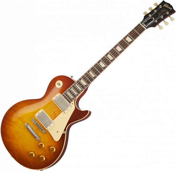 Guitare électrique solid body Gibson Custom Shop 1959 Les Paul Standard Reissue 2020 - gloss iced tea burst