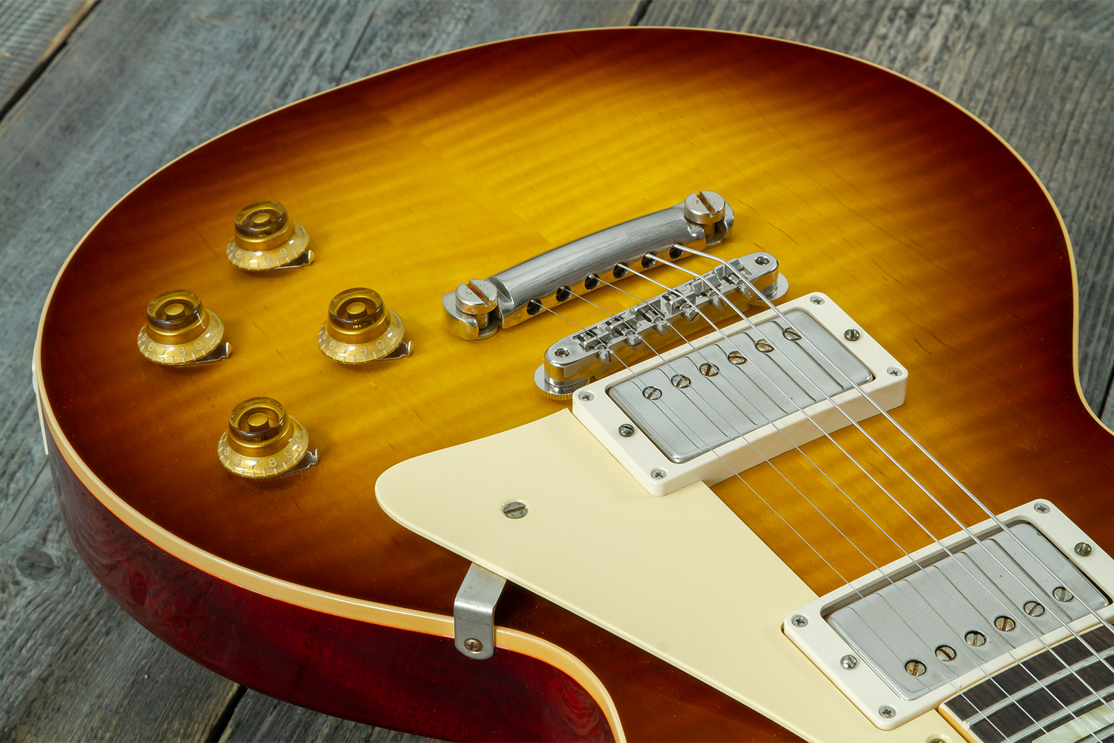 Gibson Custom Shop Les Paul Standard 1959 Reissue 2h Ht Rw #951086 - Vos Iced Tea Burst - Guitare Électrique Single Cut - Variation 3