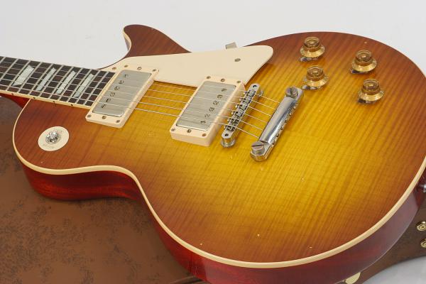 Guitare électrique solid body Gibson Custom Shop M2M Les Paul Standard 1959 Reissue #943170 - lightly aged iced tea