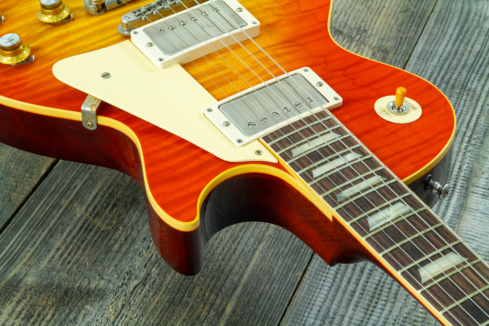 Gibson Custom Shop Les Paul Standard 1960 Reissue 2h Ht Rw #04234 - Vos Tangerine Burst - Guitare Électrique Single Cut - Variation 8