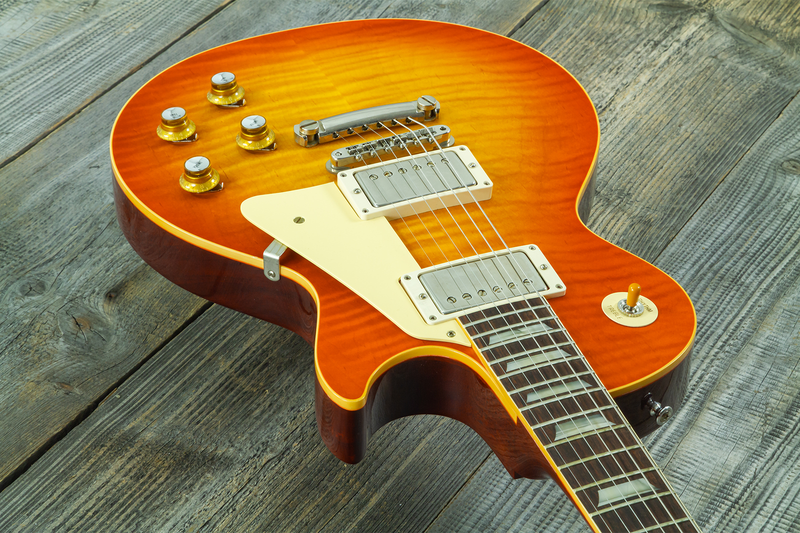 Gibson Custom Shop Les Paul Standard 1960 Reissue 2h Ht Rw #04495 - Vos Tangerine Burst - Guitare Électrique Single Cut - Variation 2