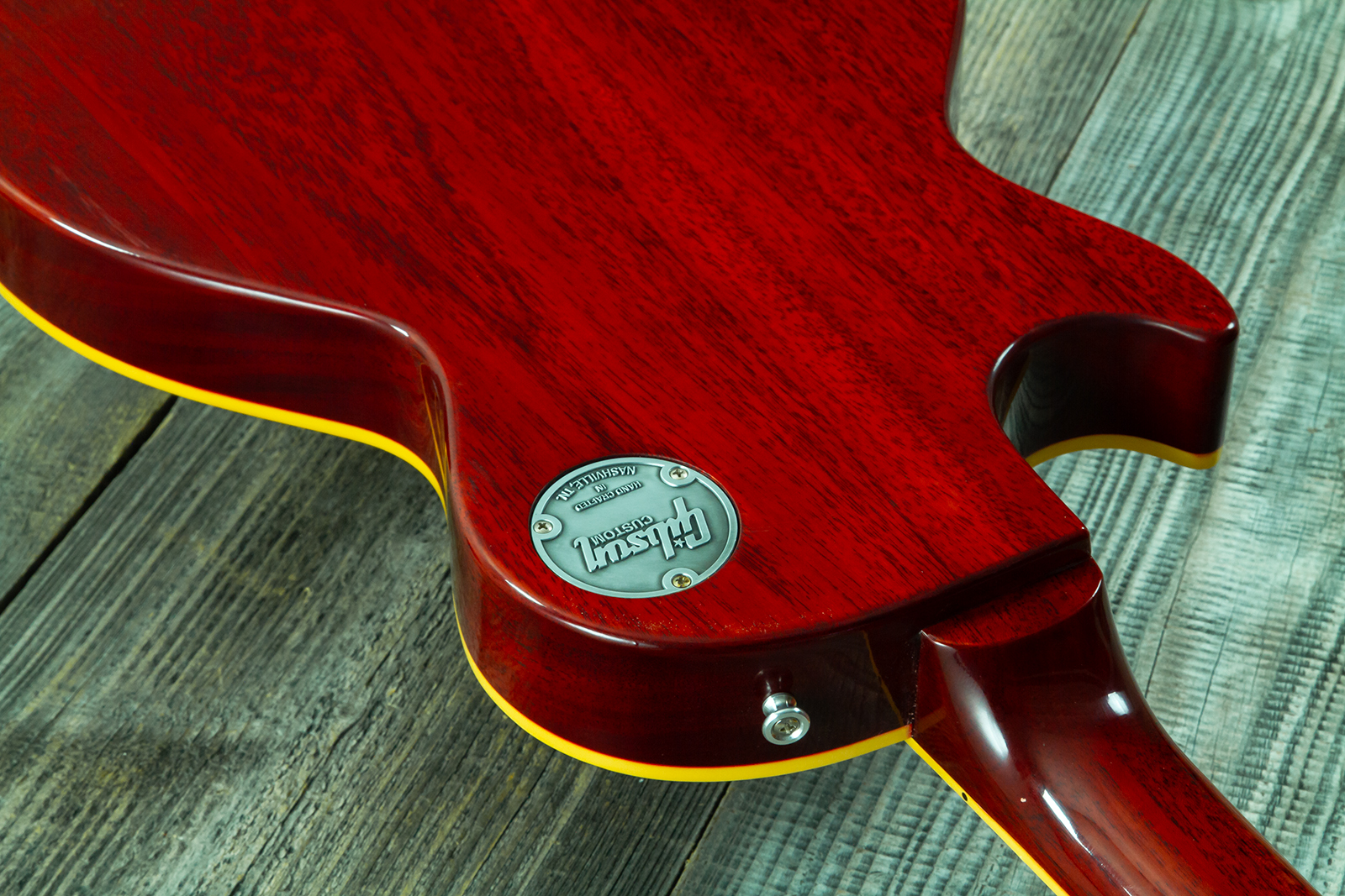 Gibson Custom Shop Les Paul Standard 1960 Reissue 2h Ht Rw #04714 - Vos Washed Cherry Sunburst - Guitare Électrique Single Cut - Variation 11