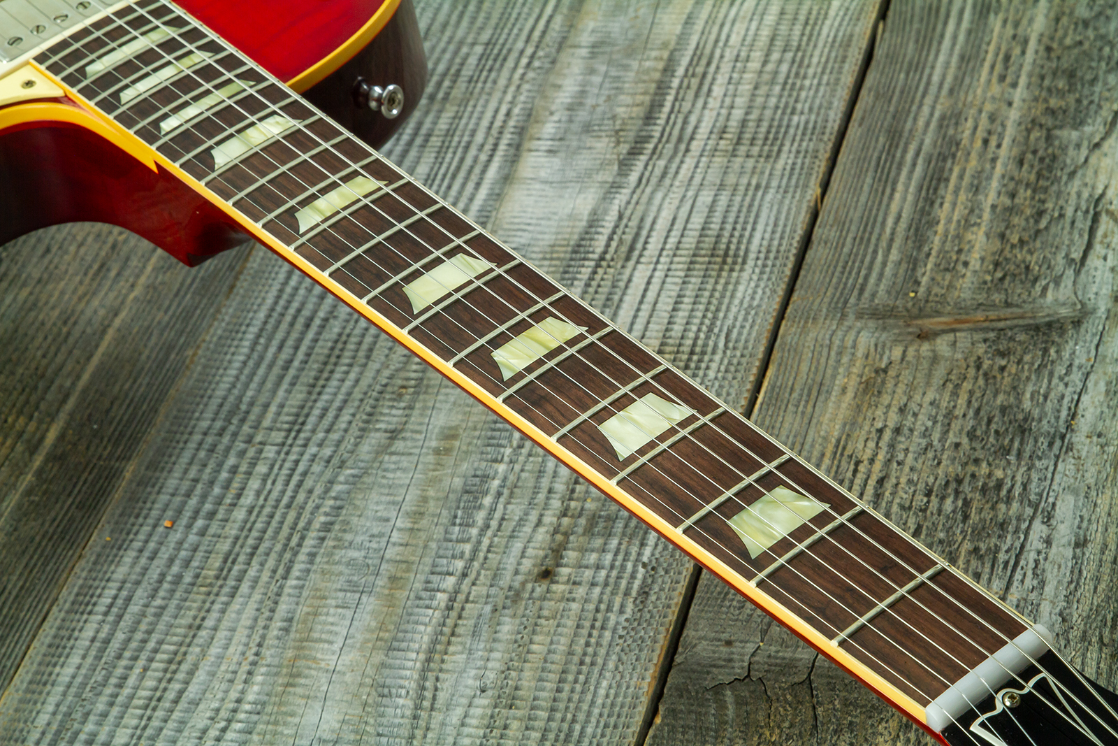 Gibson Custom Shop Les Paul Standard 1960 Reissue 2h Ht Rw #04714 - Vos Washed Cherry Sunburst - Guitare Électrique Single Cut - Variation 8