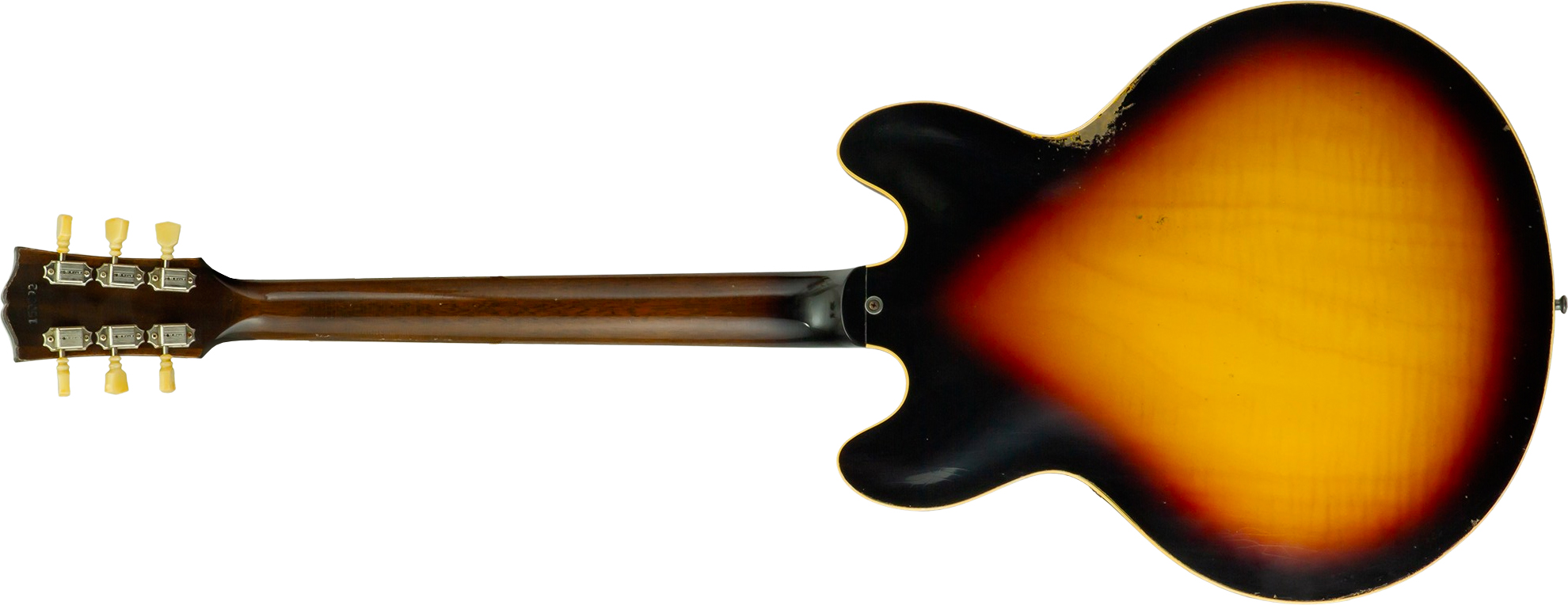 Gibson Custom Shop M2m Es335 1964 Reissue 2h Ht Rw #150092 - Murphy Lab Light Aged Vintage Burst - Guitare Électrique 1/2 Caisse - Variation 1