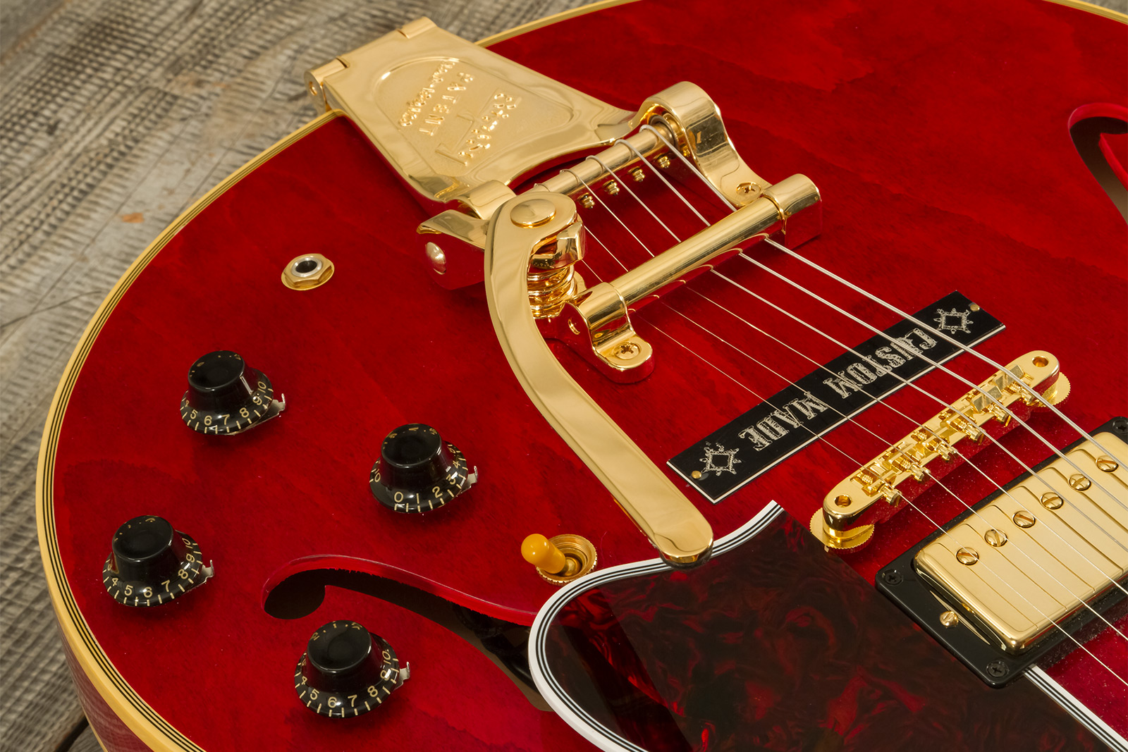 Gibson Custom Shop M2m Es355 1959 Bigsby Custom Made Plate 2h Trem Eb #a950134 - Vos 60s Cherry - Guitare Électrique 1/2 Caisse - Variation 3
